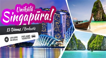 Bangkoka - Kao Sok - Krabi - Singapūra! 10 neaizmirstamas dienas Taizemē ar vienu no skaistākajām ezera apmeklējumu - Cheo Lan + 5 dienas Singapūrā, pilsētvalsts, kuru apņem tropu zaļumi!