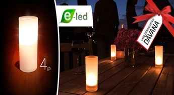LED dekoratīvās sveces (4 gab.) ar 75% atlaidi! Nodrošini romantisku noskaņojumu sev un savam mīļotajam cilvēkam!