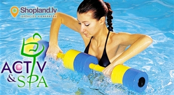 ACTIV & SPA: 4 ūdens aerobikas nodarbības. Gūsti enerģiju, atbrīvojies no noguruma un attīsti fizisko formu!