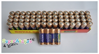 4 kvalitatīvo "ROYAL Super" bateriju komplekts (AA)