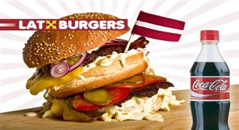 Latgales Krietnais burgers + coca-cola vai tēja no LATBURGER ar 53% atlaidi!