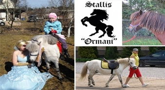 "Stallis Ormaņi" piedāvā 50% atlaidi izjādei bērniem ar poniju!