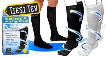 Антиварикозные лечебные гольфы Miracle socks (1 пара) - помощник в борьбе с болями в ногах!