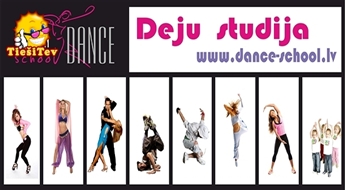 8 nodarbību abonements jebkurā deju stilā un jebkurā dienā/laikā deju un aerobikas studijā Modern Dance School