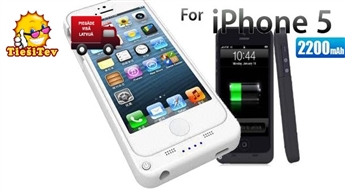 Power bank-case mobilais akumulators Tavam iPhone 5/5s 2200 mAh