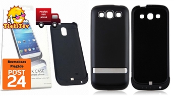 Power bank-case mobilais akumulators priekš Samsung Galaxy S3 vai S4 (3200 mAh)