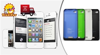 Power bank-case mobilais akumulators priekš iPhone 4/4s ix1900 , 1900 mAh