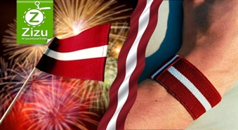 Esi patriots: divi Latvijas suvenīrkarodziņi un divas aproces Latvijas karoga krāsās ar 50% atlaidi. 18. novembris jau pavisam tuvu