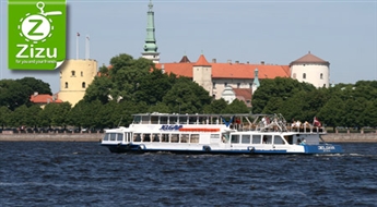 Rīgas panorāma no sniegbaltā kuģa „Jelgava” vai jūras ceļojumu kuģa „Horizonts” klāja ar atlaidi līdz 52%. Izbaudiet īstu vasaras garšu!