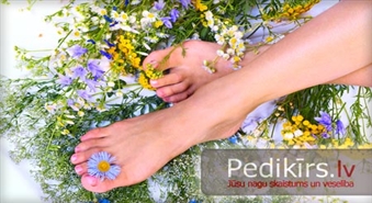 Jūsu kājiņu veselībai un skaistumam: kvalitatīvs un ārstniecisks aparāta pedikīrs specializētā kabinetā „Pedikirs.lv” ar  57% atlaidi