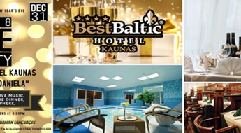 Jaunā gada sagaidīšana DIVIEM viesnīcā „Best Baltic” Kauņā – dzīvošana, svētku vakariņas, brokastis, rīta pelde baseinā – tikai par € 159!
