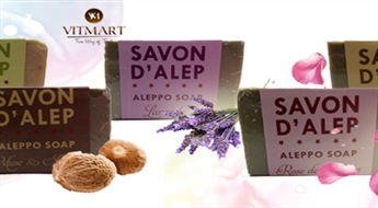 Dabiskās ziepes „Aleppo” ar olīveļļu sejas, ķermeņa, matu vai apģērba kopšanai tikai par € 3,4. PIEGĀDE visā LATVIJĀ!