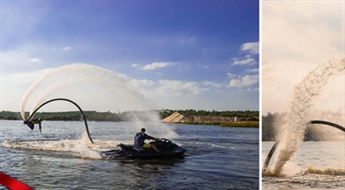 „Lidojums” ar Hoverboard, Flyboard vai Jetpack virs ūdens