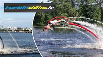 Adrenalīna pilns lidojums ar turbīndēli virs ūdens virsmas, sākot tikai no  € 28!