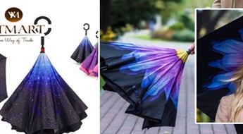 Современные зонты, которые открываются в обратную сторону (7 ярких расцветок), всего за 11,9 €!