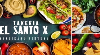 Atlaide 40% visiem ēdieniem meksikāņu restorānā El Santo X” Vecrīgā!