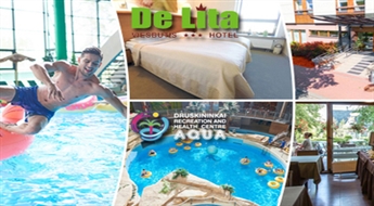 ДРУСКИНИНКАЙ: Отдых для ДВОИХ (2 ночи) в гостинице «De Lita» с посещением водного парка со скидкой -36%!