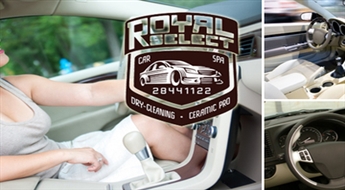 „Royal Select”: vieglās automašīnas ķīmiskā tīrīšana ar 35% atlaidi + DĀVANA. NEMAKSĀ VISU UZREIZ!