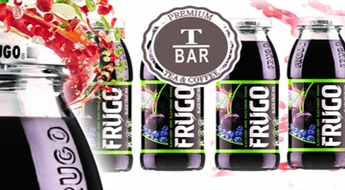 Напиток «Frugo Ultra Black», сделанный из фруктового сока, со скидкой -25%!