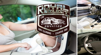 „Royal Select”: kvalitatīva vieglās automašīnas ķīmiskā tīrīšana ar 35% atlaidi + DĀVANA. NEMAKSĀ VISU UZREIZ!
