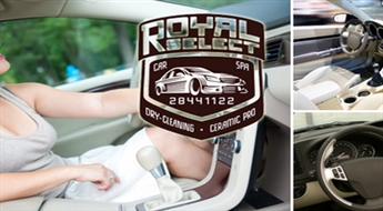 „Royal Select”: kvalitatīva vieglās automašīnas salona ķīmiskā tīrīšana un žāvēšana ar 35% atlaidi + DĀVANA. NEMAKSĀ VISU UZREIZ!