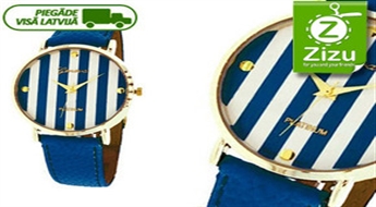 Оригинальные женские часы с полосками на циферблате выбранного вами цвета всего за 12 € (8,43 Ls). Доставка ПО ВСЕЙ ЛАТВИИ!