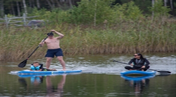 Izbrauciens ar SUP dēli Līduma karjerā