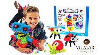 Attīstiet bērnu pareizi! Kopā ar "Bunchems" Mega Pack 400+ konstruktoru - lipekli (bērniem 4-10 gadiem)