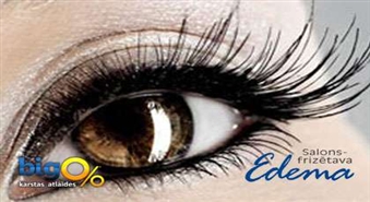 Ideālas skropstas uz ilgu laiku! Skropstu pieaudzēšana Perfect Silk Lashes + uzacu korekcija dāvanā salonā „Edema” ar 56% atlaidi tikai par 11 Ls!