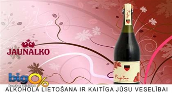 8 marta svētkiem!Viegli dzirkstošs sarkanvīns, FRAGOLINO Rosso ar atlaidi 40%!