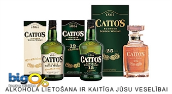 Catto’s Scoths Whisky 350ml ar 38% no veikala „Vintage”!
