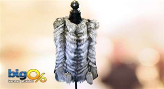Жилет из чернобурки – мягкий, уютный и теплый. С скидкой 20%.