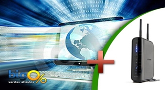 Optiskais internets ar ātrumu 100Mbits un Wi-Fi rūteris kā dāvana, ar 66% atlaidi!