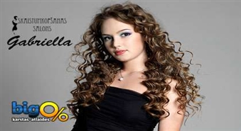 Женская стрижка + укладка + мелирование иле покраска корней со скидкой 50% в салоне "Gabriella"!!!