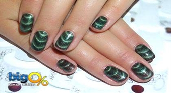Будь стильной! Экспресс маникюр с новым лаком Gelish Magneto в салоне „Orhideja” со скидкой 51% всего за 9,99 Ls!