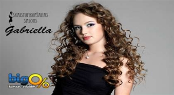 Женская стрижка + укладка + мелирование иле покраска корней со скидкой 50% в салоне "Gabriella"!!!