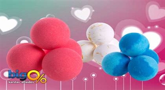 Komplekts no trīs dabīgām burbuļbumbām vannai ar atlaidi 50%!