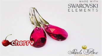 Серьги с кристаллами SWAROVSKI Elements с серебряными замками -50%