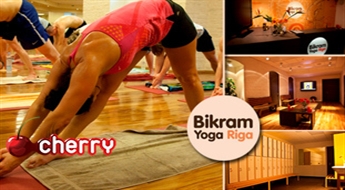 Bikram Yoga: karstās jogas abonements + paklājiņš un dvielis