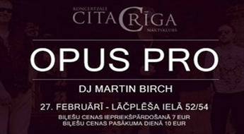 Билет на концерт латышской рок-группы OPUS PRO (27.02) -30%