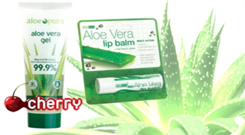 Aloe Vera lūpu balzams + gels (2 komplekti)