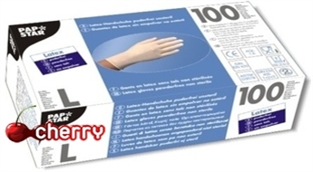 ПЕРЧАТКИ ИЗ ЛАТЕКСА L РАЗМЕР, 100ШТ., БЕЛЫЕ