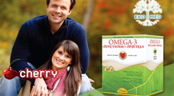 Superizdevīgs piedāvājums! Uztura bagātinātājs Omega-3 + zivju eļļa (60 kaps.) no Ekomed tikai par Ls 2.40