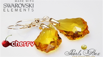 SWAROVSKI Elements kristālu auskari lapiņas formā ar sudraba  (925 proves) aizdari -50%