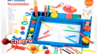 Gleznošanas, zīmēšanas un veidošanas komplekts (pirkstu krāsas, krītiņi, plastilīns u.c.) bērniem -50%