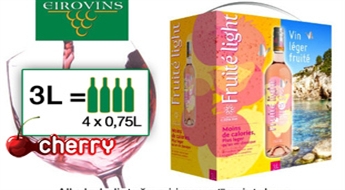 Eirovīns: летнее французское розовое вино Fruite Light Rose в 3 л упаковке -31%