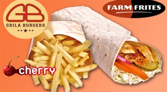 GRILA BURGERS: большой куриный кебаб + большая картошка фри -51%