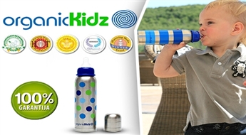 organicKidz: bērnu eko pudelītes-termosi no nerūsējošā tērauda (270 ml) -40% Ieguvušas vairākas godalgas ASV!