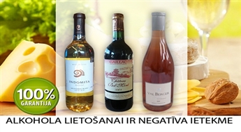 Čīles baltvīns Indomita Varietal Sauvignon Blanc, Francijas rozā vīns Val Berger Corbieres vai sarkanvīns Chateau Bel Mont līdz -60%