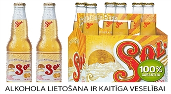 Svaigs un atspirdzinošs gaišais alus SOL no karstās Meksikas (6 gab.) -41%